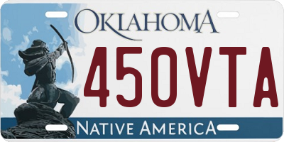OK license plate 450VTA