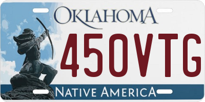 OK license plate 450VTG