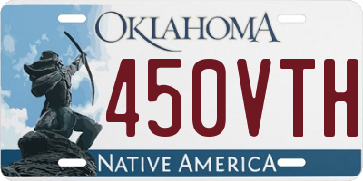 OK license plate 450VTH