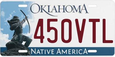 OK license plate 450VTL