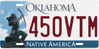 OK license plate 450VTM