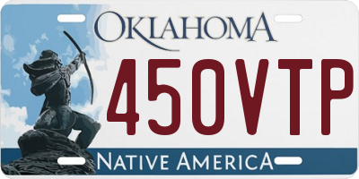 OK license plate 450VTP