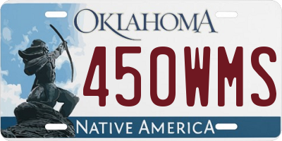 OK license plate 450WMS