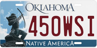 OK license plate 450WSI