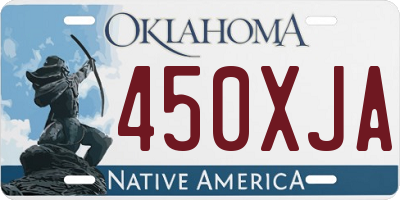 OK license plate 450XJA