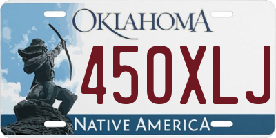 OK license plate 450XLJ