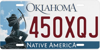 OK license plate 450XQJ