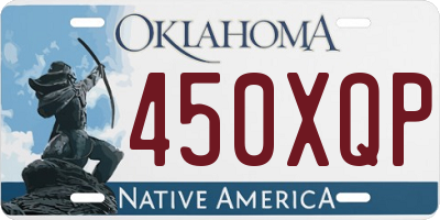 OK license plate 450XQP