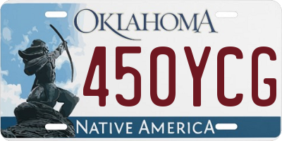 OK license plate 450YCG