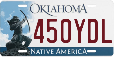 OK license plate 450YDL