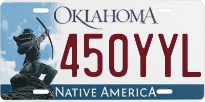 OK license plate 450YYL