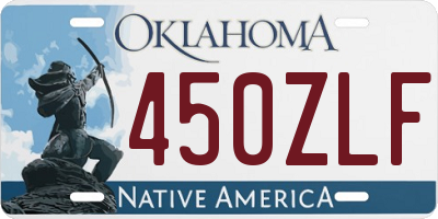OK license plate 450ZLF