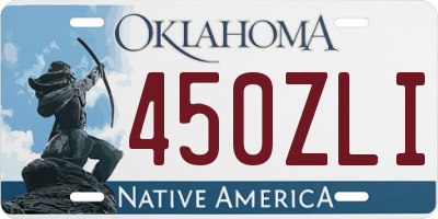 OK license plate 450ZLI