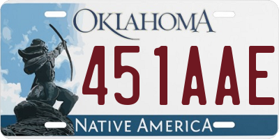 OK license plate 451AAE