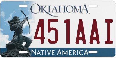 OK license plate 451AAI