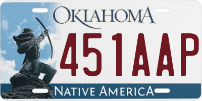 OK license plate 451AAP