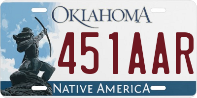 OK license plate 451AAR