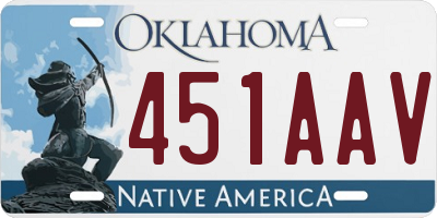 OK license plate 451AAV