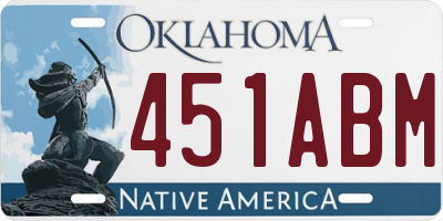 OK license plate 451ABM