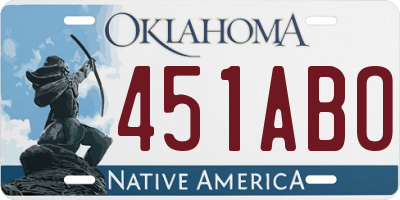 OK license plate 451ABO