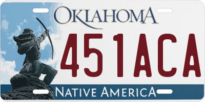 OK license plate 451ACA