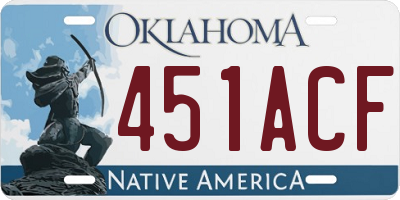 OK license plate 451ACF