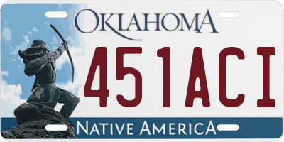 OK license plate 451ACI
