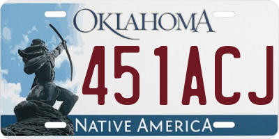 OK license plate 451ACJ