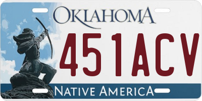 OK license plate 451ACV