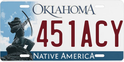 OK license plate 451ACY