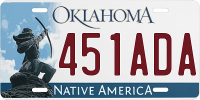 OK license plate 451ADA