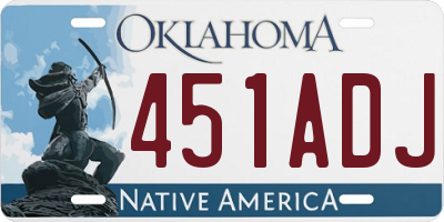 OK license plate 451ADJ