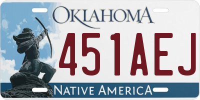 OK license plate 451AEJ