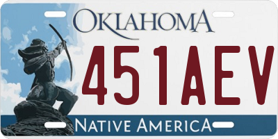 OK license plate 451AEV