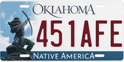OK license plate 451AFE