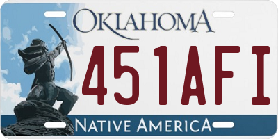 OK license plate 451AFI