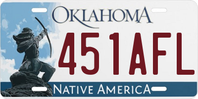OK license plate 451AFL