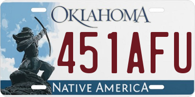 OK license plate 451AFU
