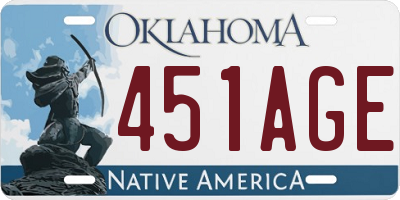 OK license plate 451AGE