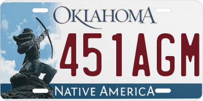 OK license plate 451AGM
