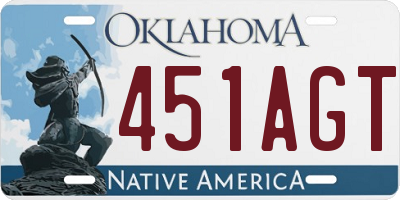 OK license plate 451AGT