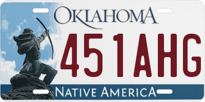 OK license plate 451AHG