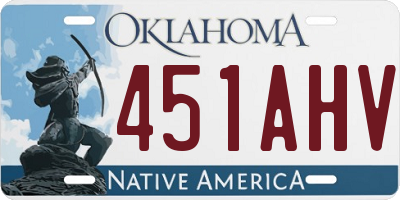 OK license plate 451AHV