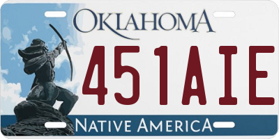 OK license plate 451AIE