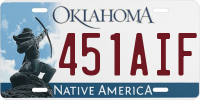 OK license plate 451AIF