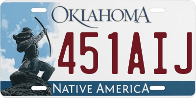 OK license plate 451AIJ