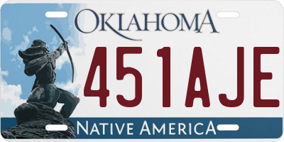 OK license plate 451AJE
