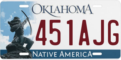 OK license plate 451AJG