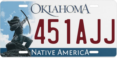 OK license plate 451AJJ