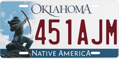 OK license plate 451AJM